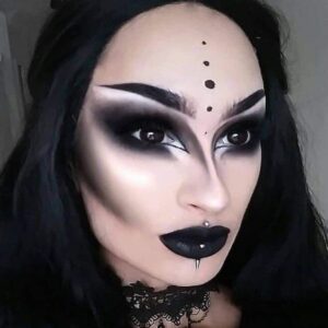 maquillaje de bruja negra